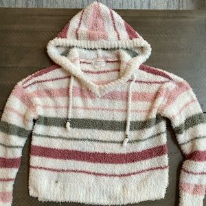 kids striped sherpa jacket